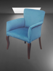 Sandalye 14377 CSK 71 Berjer Model Kayın Aslan Ayak Babyface kumaş Döşeme El yapı thumbnail 2