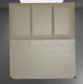 Başlık 14305 Alc Sedef  90 lık Suni Deri Krem Dilimli Tek Kişilik Başlık - 1