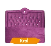 Başlık 14291 Alc Kral 90 lık Tay Tüy Mürdüm Kapitone Tek Kişilik Başlık - 1