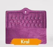 Başlık 14292 Alc Kral 150 lik Tay Tüy Mürdüm Kapitone Çift Kişilik Başlık - 1