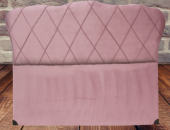 Başlık ALC GONDOL Model150 Cm Kapitone Baby Face PEMBE RENK Kumaş Döşem El Yapım thumbnail 4