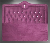 Başlık 14270 Alc Kral 150 lik Çift Kişilik Tay Tüy Mürdüm Kapitoneli Başlık thumbnail 3