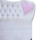 Başlık 14250 Tek Kişilik 90 lık Başlık Tay Tüy Krem Kalpli Başlık - 6