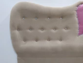 Başlık 14251 Tek Kişilik 100 lık Başlık Tay Tüy Krem Kalpli Başlık - 5