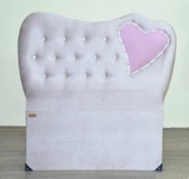 Başlık 14250 Tek Kişilik 90 lık Başlık Tay Tüy Krem Kalpli Başlık - 5