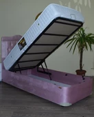 Baza Yatak Başlık Ortopedik 14236 Yatak Taytüy Mavi Silin Metal 90*190 ElYapım - 2