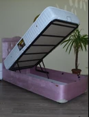 Baza Yatak Başlık Ortopedik 14236 Yatak Taytüy Mavi Silin Metal 90*190 ElYapım - 4