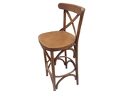 Sandalye 14231 Zus279 ÇAPRAZ BAR Klasik Mobilya Kayın Natüre ceviz  El Yapım thumbnail 6