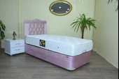 Baza Yatak Başlık 14237 Ful Ortapedik Yatak Taytüy Pembe Silin Metal 100*200 - 3