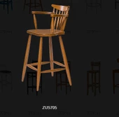 Sandalye 14228 ST Zus278 Kafes Sırtlık Yarım-Kolçak Kayın Ayak Parlak Ceviz thumbnail 3