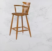 Sandalye 14228 ST Zus278 Kafes Sırtlık Yarım-Kolçak Kayın Ayak Parlak Ceviz thumbnail 1