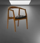 Sandalye ST 14221 Zus139 TAM KOLÇAK Sağlam Kayın RETRO Ayak Parlak Suni Deri thumbnail 4