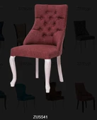 Sandalye ST 14202 Zus066 PAPEL Kayın torna Babyface kumaş Ort Fuşya El Yapım - 2