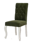 Sandalye ST 14209 Zus073 Kapiton Kayın ASLAN Ayak Parlak Beyaz Babyface Yeşil Döşem thumbnail 1