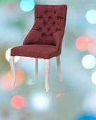 Sandalye ST 14202 Zus066 PAPEL Kayın torna Babyface kumaş Ort Fuşya El Yapım - 4