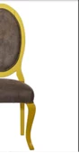 Sandalye 14197 ST Zus007 MADALYON Model Kayın Klasik Ayak Parlak Sarı El Yapım - 4