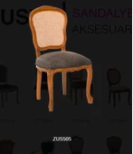 Sandalye ST 14201 Zus505-024 HASIR SIRT Model AVANGART Aslan ayak Anrasit El Yapı thumbnail 3
