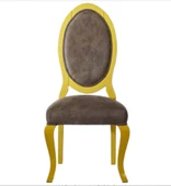 Sandalye 14197 ST Zus007 MADALYON Model Kayın Klasik Ayak Parlak Sarı El Yapım - 1