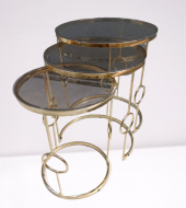 Zigon ZLF 14103 HaLKALI Model füme Temper Cam Tabla Metal Gold kaplama El Yapım - 1