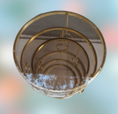 Zigon ZLF 14103 HaLKALI Model füme Temper Cam Tabla Metal Gold kaplama El Yapım - 2