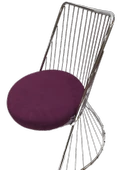 Sandalye 14154 TEL Metal Nikelaj Sepet ayak 4Ad Baby face kumaş döşeme El Yapım - 2