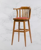 Sandalye ST 14155 Zus269 YÜKSEK BAR DÖNER Klasik Model Kayın Ceviz El Yapım thumbnail 1