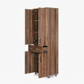 Dolap 14023 Çok Amaç Model Parlak Ceviz Hard Parlak Suntalem 130 El Yapım - 1