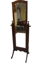 Boy Ayna 14002 Ahşap Parlak CEVİZ Lake Boya Natüre Klasik Mobilya MDF El Yapı - 1