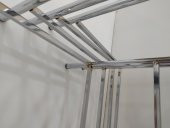 Zigon Sehpa 14005 Demet Metal Model Nikelaj Ayak Ahşap Mermr Dalga Desen El Yapım - 4