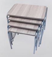 Zigon Sehpa demet 14007 Metal Model metal Nikelaj Ayak Somon Desen El Yapım - 6