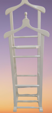 Dilsiz Uşak 13930 Ahşap Gürgen Çift Tepe Beyaz Lake Askılık Kayın DEMONTE El Yapı - 1