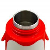 BottleBoss Penguen Figürlü Paslanmaz Çelik Çocuk Matarası 350 Ml Kırmızı thumbnail 3