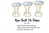 Brc Zigon 13889 KUM SAATİ Beyaz Mermer cam tabla Metal GOLD Renk Kaplama El Yapım - 2