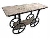 Dresuar 13885 AT ARABA Teker Model Kayın Gövde Natüre Farklı çizgi El Yapım - 2