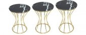 Brc Zigon 13890 KUM SAATİ Model Siyah Mermer TEMPER cam Metal GOLD Renk El yapım - 3
