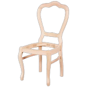 Sandalye S13877 AVANGART Klasik Model Kayın Torna Aslan ayak HAM Natüre El Yapım thumbnail 3