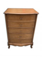 Şifonyer 13856 Bombe Çekm Klasik Model Kayın Ayk Parlak Ceviz Natüre Eskitme Kulp - 2