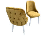 Köşe 13840 Tk Chester Model Ahşap Kayın Torna ASLAN Ayak Babyfac Lacivert kumaş - 4