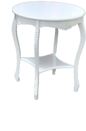 Fiskos 13816 Oyma Model Parlak Kaplama Kayın ayak Parlak Beyaz  MDF tabla El Yapı thumbnail 1