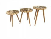 Zigon 13767 Sehpa KÜTÜK KESME Model Doğal Ağaç Natüre Kayın RETRO ayak El Yapım thumbnail 1