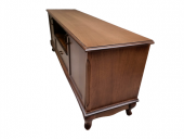 Tv Sehpa ST 13744 Klasik Model Ahşap Kaplama Kayın Aslan Ayak Ceviz 160cm El Yapı - 1