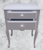 Komodin 13750 Klasik Model Kayın Aslan ayak Parlak BEYAZ Renk Porselen Kulp El Yapım - 2