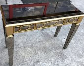 Dresuar 13719 MOTİFLİ Ayna Kaplamalı MODEL Parlak Gold Renk Kayın Çekm El yapım - 7