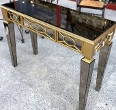 Dresuar 13719 MOTİFLİ Ayna Kaplamalı MODEL Parlak Gold Renk Kayın Çekm El yapım - 6