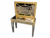 Dresuar 13718 MOTİFLİ Ayna Kaplama MODEL Parlak Gold Renk Kayın torna Çekm Elyapı - 2