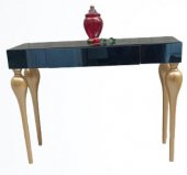Dresuar 13672 TOMBUL Kayın ayak Model MDF tabla  gold Füme cam Kaplama El Yapım - 2