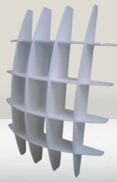 Kitaplık 13664 UZAY kitaplık Duvar Monte Kayın Beyaz Yer kazandır Modern Çizgi - 8