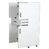 Çok Amaçlı 13638 Dolap 130 Hard Parlak BEYAZ Suntalem 4Raf Kutu sevk El Yapım - 4