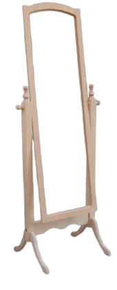 Ayna 13618 Boy Oval Dikdörtgen Ahşap Kayın Ve MDF Natüre HAM ürün El Yapım - 1