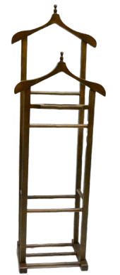 Dilsiz Uşak 13615 ÇİFT TEPE HAVLULUK MODEL Kayın Parlk Ceviz renk Askılık El Yapı - 1